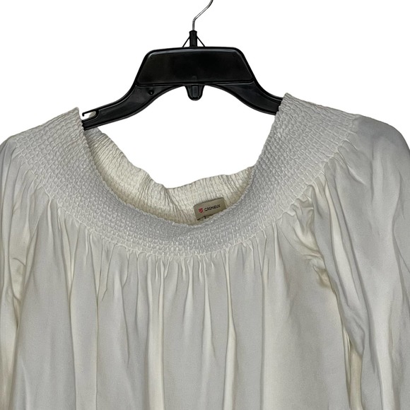 Daniel Cremieux Blouse Top Size Small White With Floral Lace Rayon Womens - Picture 2 of 8